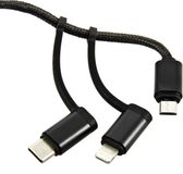 AUTO-T 540339 universele oplaadkabel met 5 koppen, Lightning, micro-dubbele aansluiting, USB-C