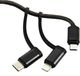 AUTO-T 540339 universele oplaadkabel met 5 koppen, Lightning, micro-dubbele aansluiting, USB-C