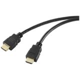 SpeaKa Professional HDMI Aansluitkabel HDMI-A stekker, HDMI-A stekker 1.00 m Zwart SP-10481284 Ultra HD (8K), PVC-mante
