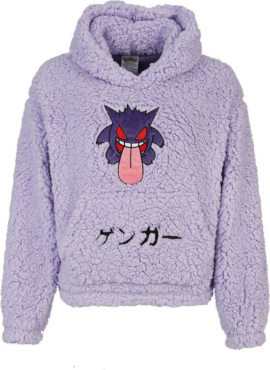 Pokémon Gengar - Teddy Dames Trui met capuchon - paars - S