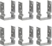 vidaXL Grondankers - 6 stuks - 10x6x15 cm - Gegalvaniseerd Staal - Zilverkleurig