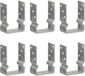 vidaXL Grondankers - 6 stuks - 10x6x15 cm - Gegalvaniseerd Staal - Zilverkleurig