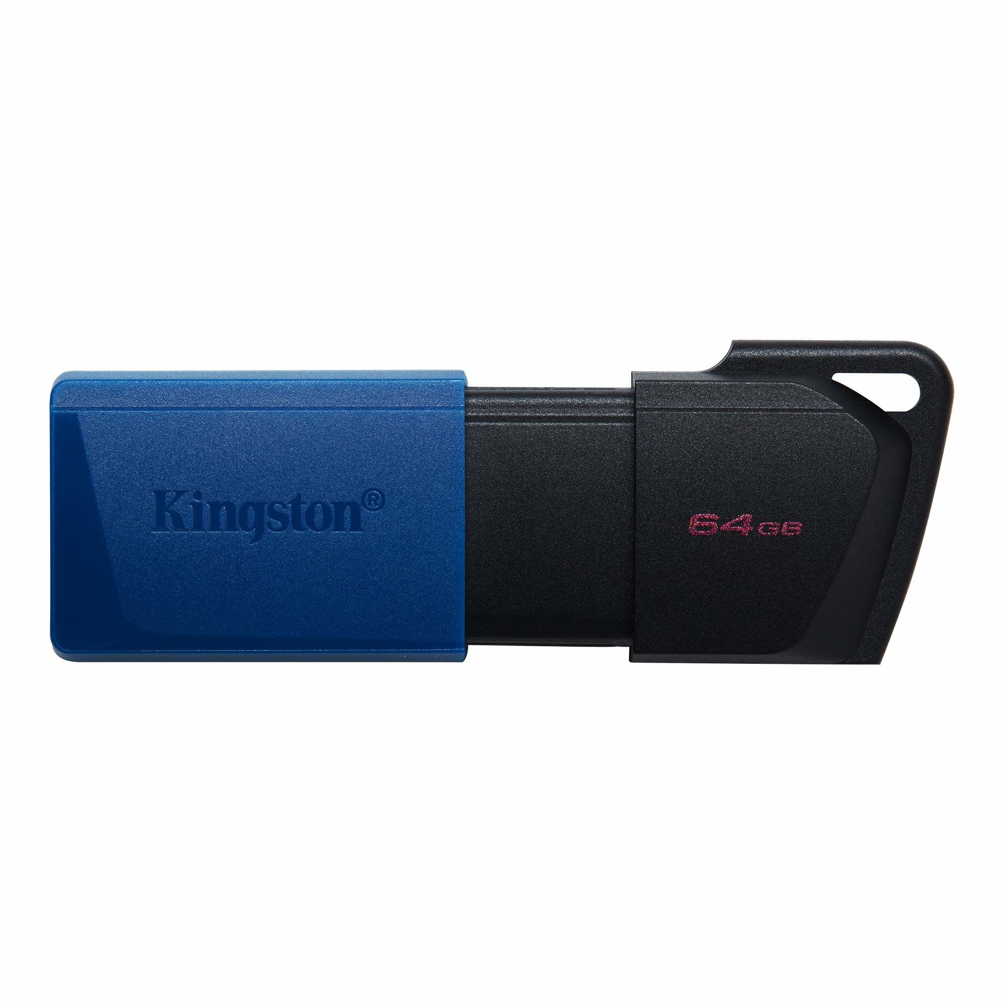 Kingston DataTraveler Exodia M USB Flash Drive - 64GB - USB 3.2 Gen 1 - Black/Blue - 2 Pack