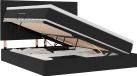 vidaXL Lit avec rangement, matelas et tête de lit, Noir, 160 x 200 cm, Velours