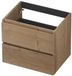 INK Onderkast 2L Greeploos Houten Keerlijst Fineer - 600x450x520 Mm - Ash Grey Fineer