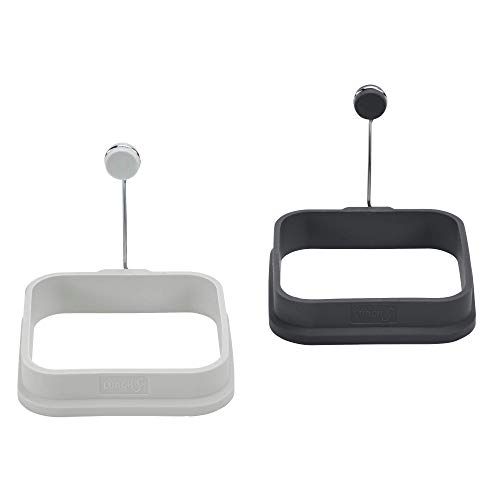 Lurch 70273 Eiformer vierkante set van 2 - 100% BPA-vrije siliconen - light-/ijzeren grijs