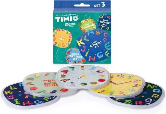 TIMIO Disk Set #3: 5 Audio-Discs - 8 Talen - Leerspeelgoed 2-6 Jaar