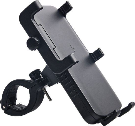 Lightyourbike ® POWER - Telefoonhouder Fiets - Powerbank 5.000 mAh - LED Koplamp - Universeel