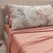 PETTI Artigiani Italiani - Katoenen beddengoed met kussenslopen met digitale print, eenpersoons laken, beddengoedset met bloemenpatroon 40 zalm, 100% Made in Italy