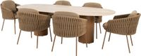 4 Seasons Outdoor Colorado Molina dining tuinset 240x105xH75 cm 7 delig keramiek amber