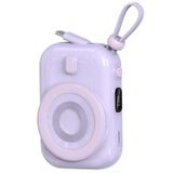 WIWU Petite banque d'énergie magnétique sans fil avec câble USB-C - 15W/9600mAh - Violet