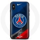 Maniacase PSG logo metaal chroom IPhone XS max