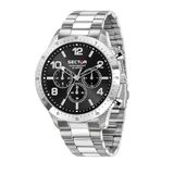 Sector R3253578024 No Limits herenhorloge, collectie 240 Limited Edition, tijd en datum, kwarts, 45mm, armband, zilver