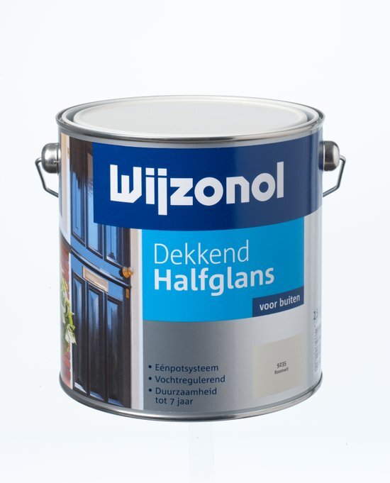 Wijzonol Dekkend Halfglans - 2 5l - RAL 9235 - Roomwit