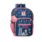 Enso Ciao Bella schoolrugzak, blauw, 30 x 38 x 12 cm, polyester, 13,68 l, Blauw, Eén maat, schoolrugzak