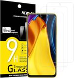 NEW'C Screen Protector voor Xiaomi Poco M3 Pro, Xiaomi Poco M3 Pro 5G | 3 Stuks, Transparant, Gehard Glas