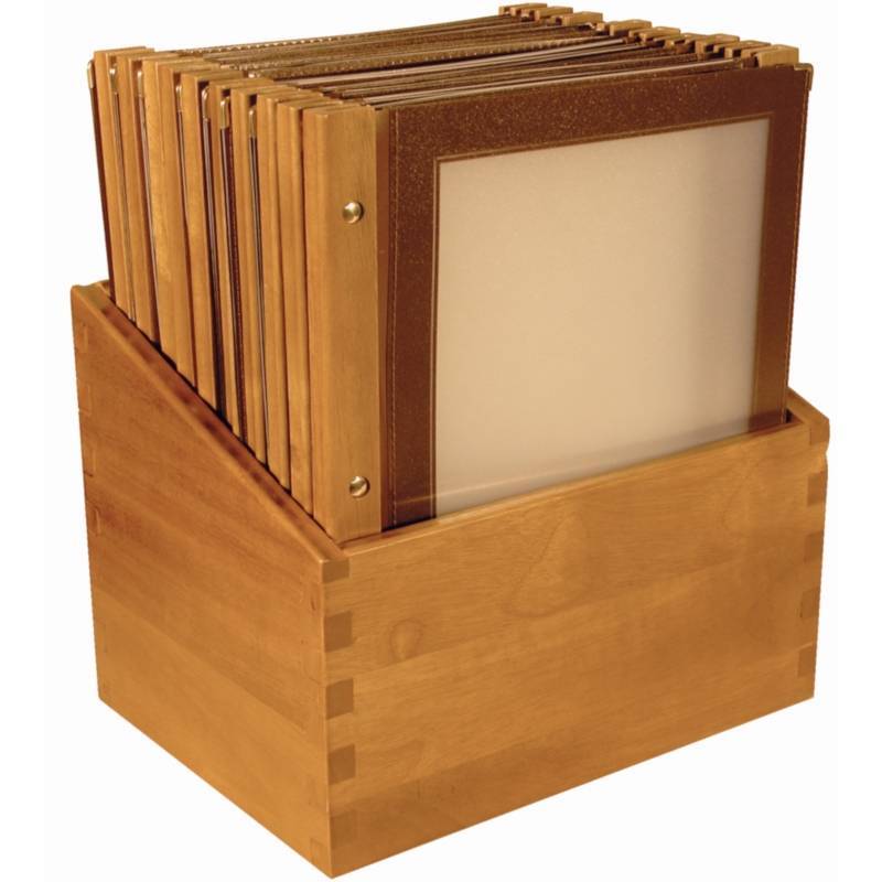 Securit Menu-Box Houten Collectie 20st, Bruin