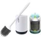 Set de brosse à toilettes en silicone avec manche long et construction à séchage rapide