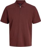 JACK & JONES JPRBLAETHAN SS Polo zippé pour homme - Coupe droite - Tailles S, M, L, XL, XXL, Chocolat, S
