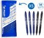 Pilot FriXion Ball Clicker uitwisbare pen - 0,7mm - 5 stuks - blauw, zwart