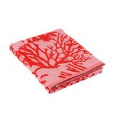 Baroni Home Strandhanddoek met franjes van 100% katoen, super absorberend, strandlaken sneldrogend, 90 x 160 cm, jacquard, rood