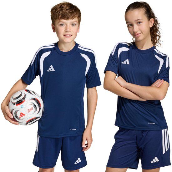 adidas teamwear adidas T-shirt Kinderen Tiro 26 League Jersey Donkerblauw-Wit - Maat 164cm