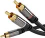 KabelDirekt RCA audio kabel 7,5 m Zwart