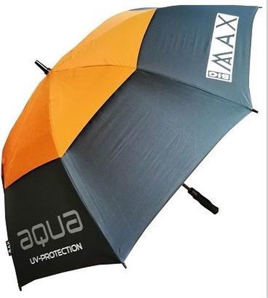 Big Max Aqua UV Golf Paraplu - Oranje - Unisex - Automatisch - Glasvezel