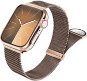 Selected by GSMpunt.nl SBG Milanees Bandje Geschikt voor Apple Watch 1/2/3/4/5/6/7/8/9/10/11/SE/Ultra - 49/46/45/44/42MM - Roestvrij Stalen Horlogebandje Magnetisch - Rose Goud