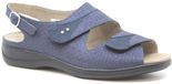 Solidus 73104-80805 Platte Sandalen Dames Blauw Nubuck Wijdte H Maat 40.5