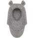 Huttelihut Schlupfmütze - Wolle - 1-lagig - Medium+ Grey Melange - 6-12 Monate