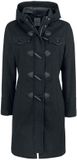 Brandit Long Dufflecoat Dames Wollen jas - zwart - L