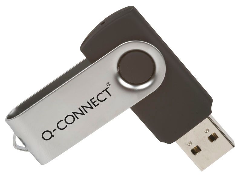 Q-Connect KF76970 USB-stick 32 GB roestvrijstaal