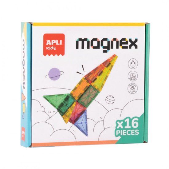 APLI Kids Magnetische Bouwblokken Transparant 18 stuks