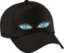 Bellatio Decorations halloween monster verkleed pet - blauwe ogen - zwart - kinderen - unisex