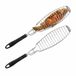 Relaxdays Visklem BBQ - Set van 2 - RVS - Rubberen Handgreep - 58,5 cm