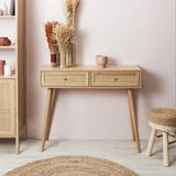 Home Deco Factory - Bali dressior met 2 lades - Hout - 100 x 81 x 29 cm