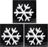 Merkloos / Sans marque Styropor Products 3x Piepschuim ijskristal vormen 20 x 5 cm hobby/knutselmateriaal - Kerstdecoratie schilderen