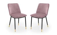Julian Bowen set van 2 Delaunay eetkamerstoelen - oudroze