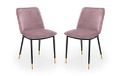 Julian Bowen set van 2 Delaunay eetkamerstoelen - oudroze