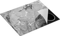 Chefcare Inductie Beschermer Abstract Marmer Zwart Wit 65x55cm