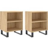 Chêne Sonoma Tables de chevet 2pcs 40x30x50cm Bois d'ingénierie