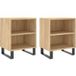 Chêne Sonoma Tables de chevet 2pcs 40x30x50cm Bois d'ingénierie