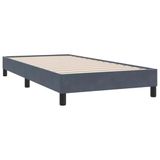 vidaXL Bedframe zonder matras, donkergrijs, 80 x 220 cm, fluweel