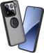 Techsuit Hoesje geschikt voor Xiaomi 15 Pro - Glinth Back Cover met ring en magneet - Zwart