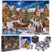 Puzzel Kerstdorp adventskalender 1008 pièces 70 x 50 cm