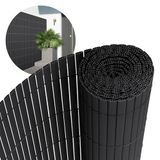 ECD Germany Privacyscherm mat 140x500 cm PVC antraciet