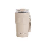 CHiATO Home hotSIP Oat Cream geïsoleerde reisbeker, 400 ml – Crème
