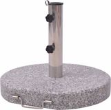 vidaXL Parasolvoet Graniet Rond Grijs 45 cm