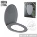 Urban Living "NOMAD GREY" lunette de WC en plastique avec fermeture douce, gris